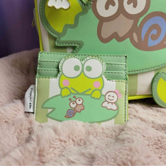 Her Universe Keroppi Sanrio Backpack + Card Wallet - Picture 8 of 8
